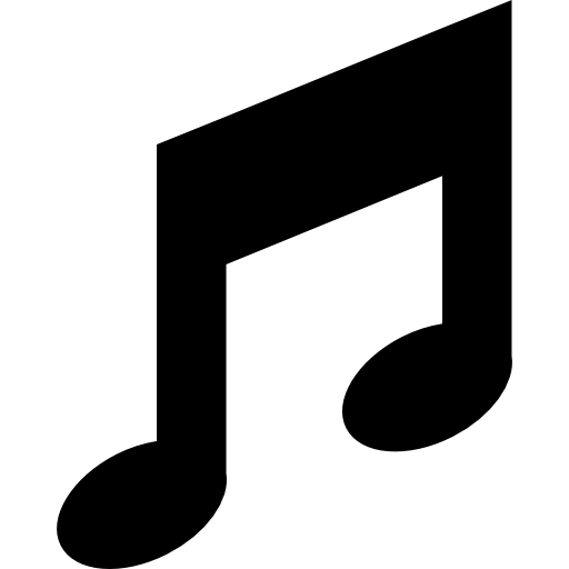 Musical black double note symbol - Free music icons