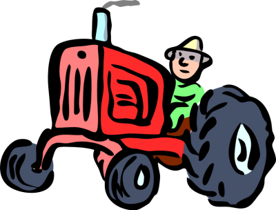 Clipart tractor farmer