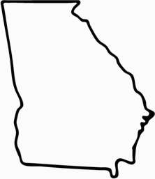 Ga state outline clipart