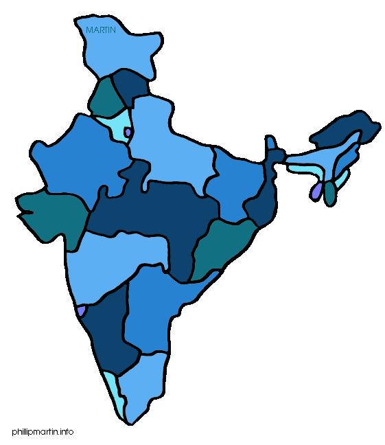Clipart map of india