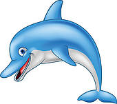 Cartoon dolphin clipart