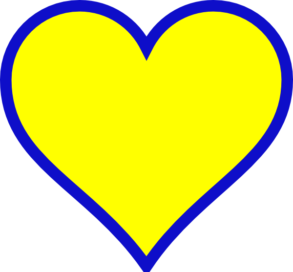 Michigan Blue Gold Heart Clip Art - vector clip art ...