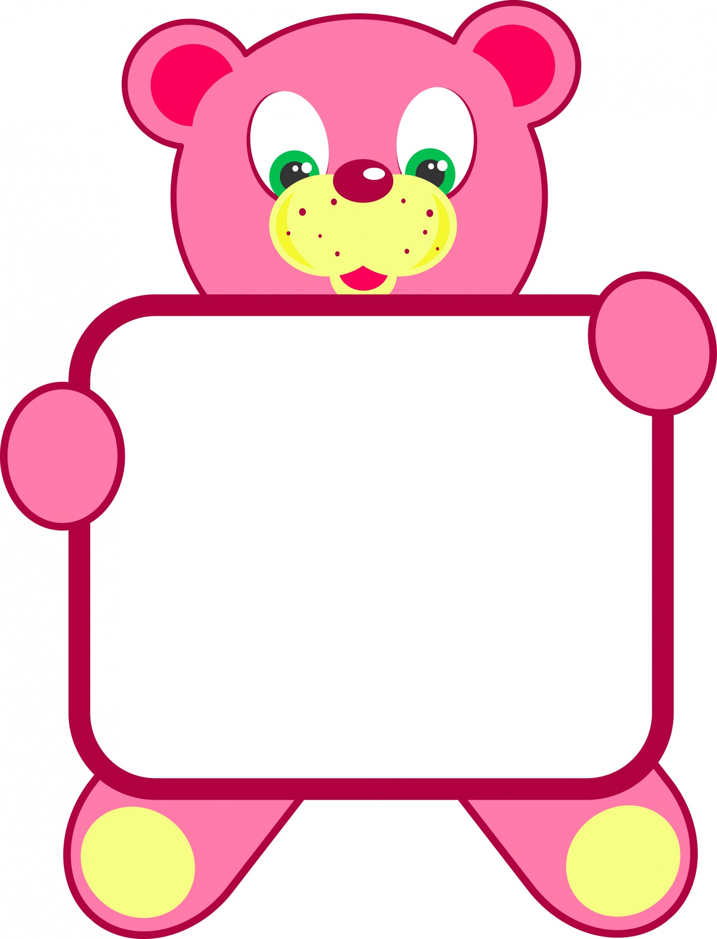 teddy bear holding picture frame