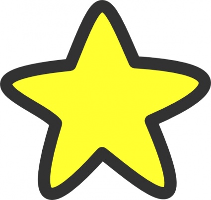 Star Yellow Five Stars Soft Edges Penta vector, free vector images ...
