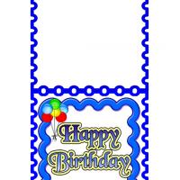 Birthday Card with Curve Border