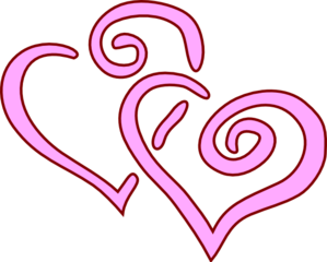 Two Hearts Clip Art - vector clip art online, royalty ...