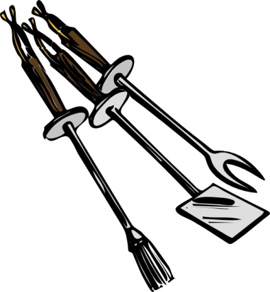 Bbq Grilling Tools clip art vector, free vectors