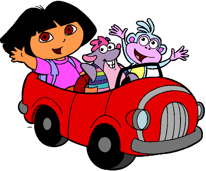 Clipart Of Dora The Explorer Swiper And Boots Stealing A Car