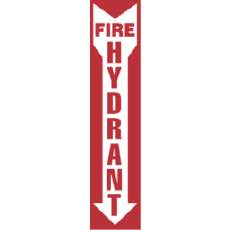 Fire Hydrant (Vertical), 4" x 18", Self-Stick Vinyl Sign - ICC US ...