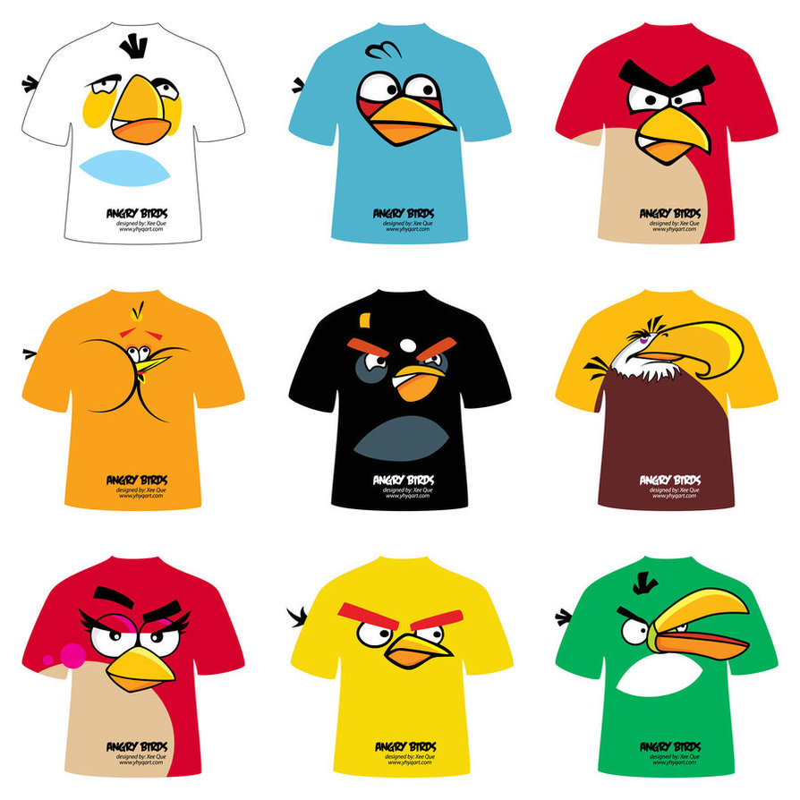 Free Angry Birds T-Shirt Designs