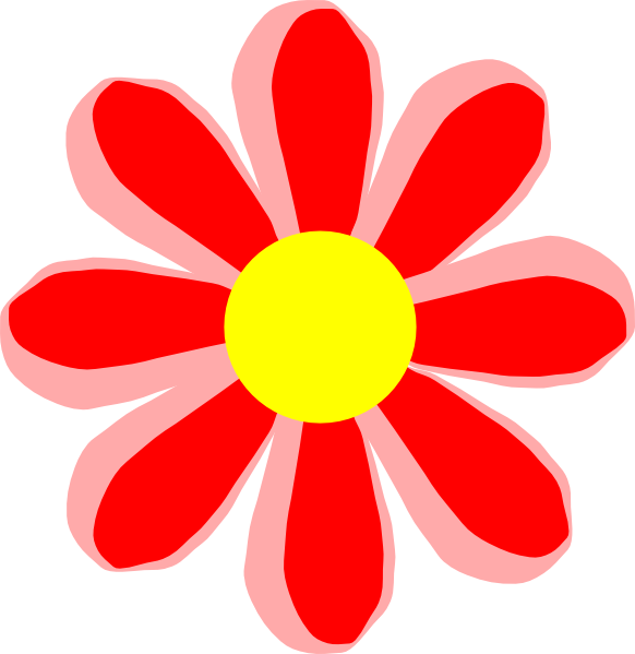 Flower Cartoon Red clip art - vector clip art online, royalty free ...