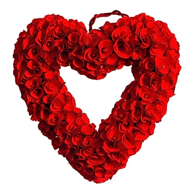 1,054 views Big Decs Large Red Heart wreath with glitter | Coast & Country ...