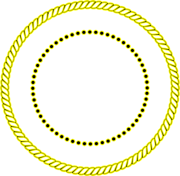 Yellow Rope Border Clip Art - vector clip art online ...