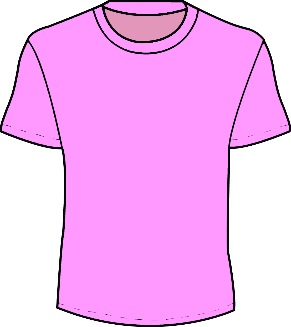 Pink T Shirt Template - ClipArt Best