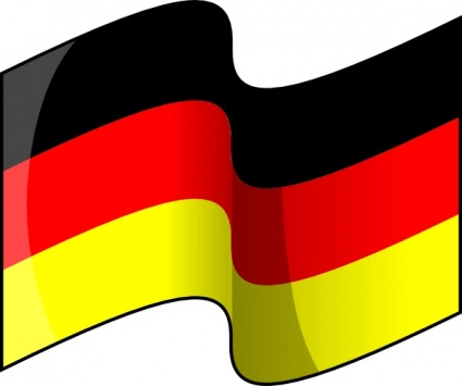 Waving German Flag clip art vector, free vector images