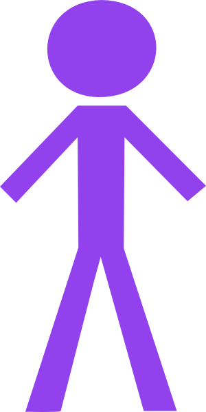 Stick Figure Purple clip art - vector clip art online, royalty ...