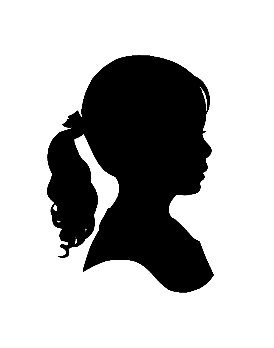 clip art girl silhouette - photo #5