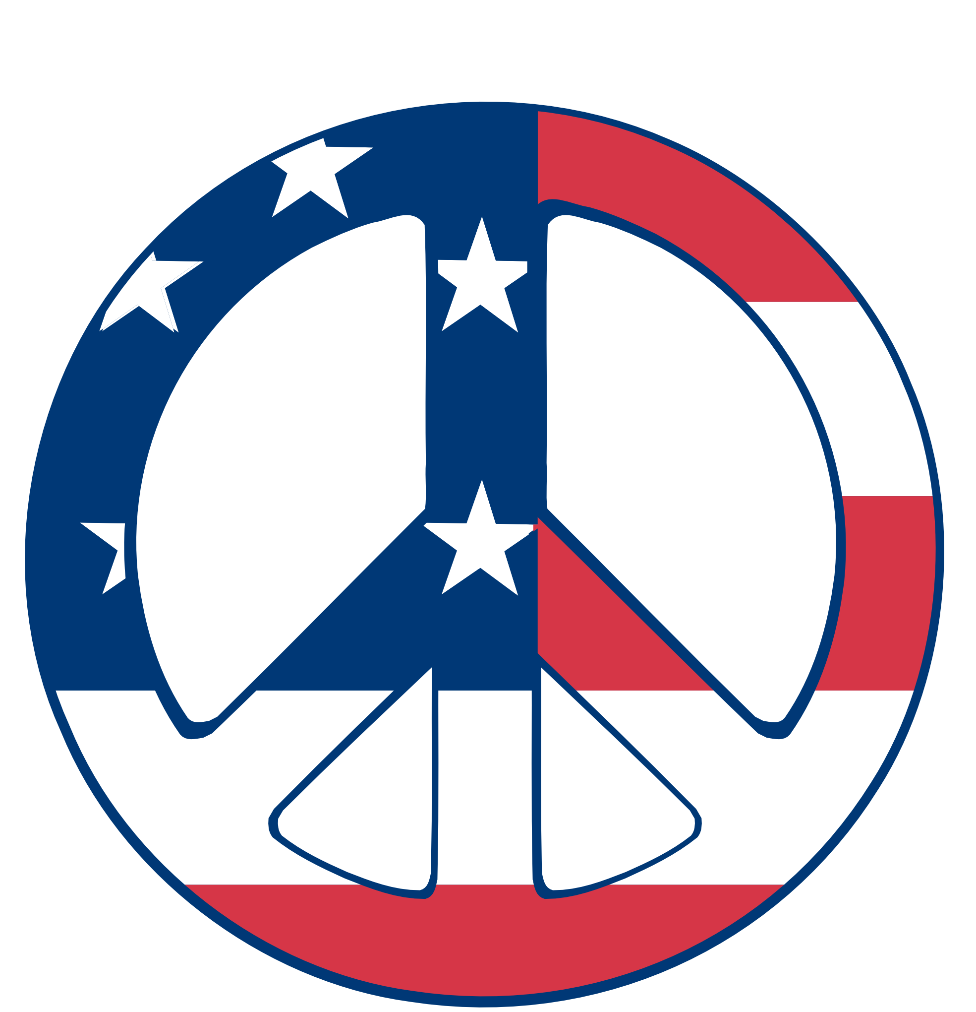 Flag Art us Flag Peace Sign 2 Flags 2011 Clip Art SVG openclipart ...