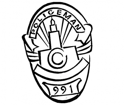 Police Badge coloring page | Super Coloring