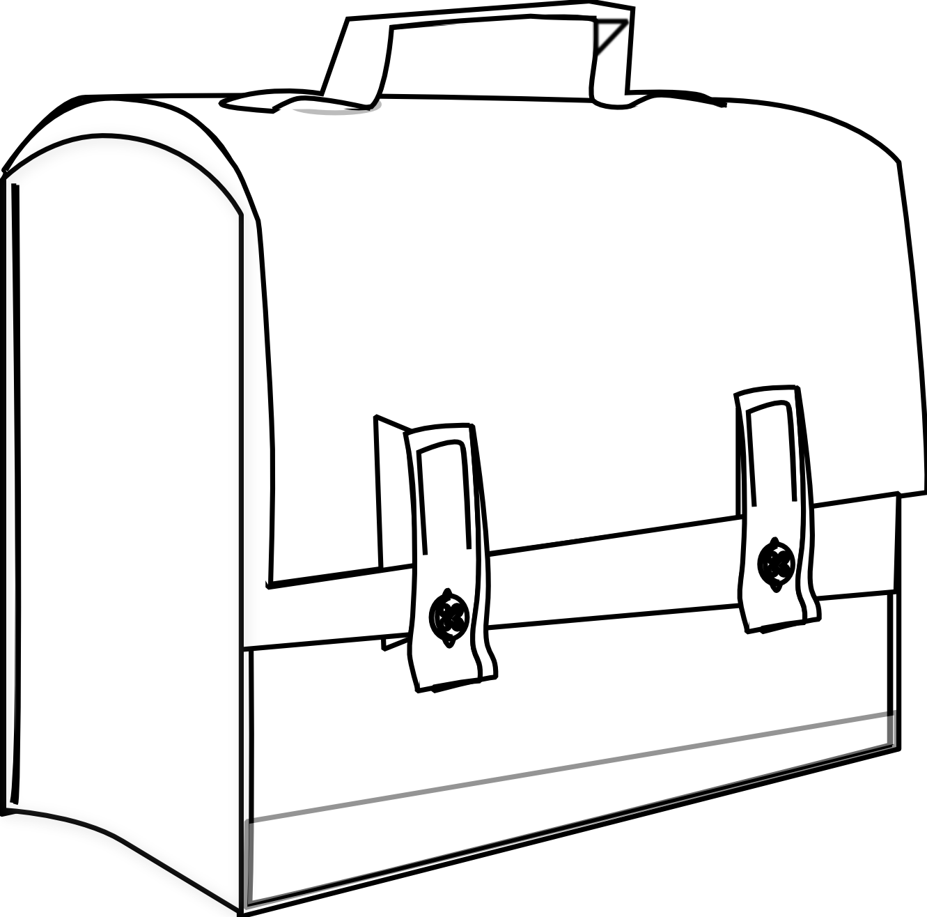 rg 1 24 Leather suitcase black white line art ...
