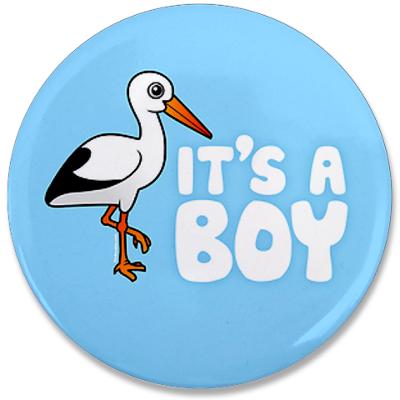 It's A Boy Stork Cards & Maternity Large Button < Seasonal ...