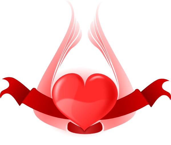 Heart With Wings clip art Free Vector