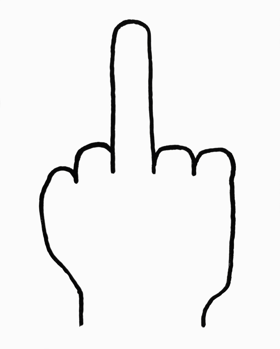 Middle finger pic.