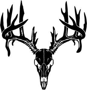 Deer Skull Silhouette - ClipArt Best