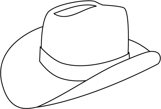 cowboy hat stencil - cowboy hat clipart