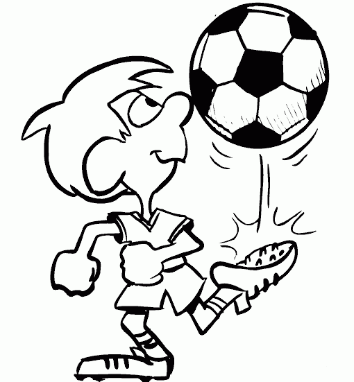 soccer boy Coloring Pages Printable