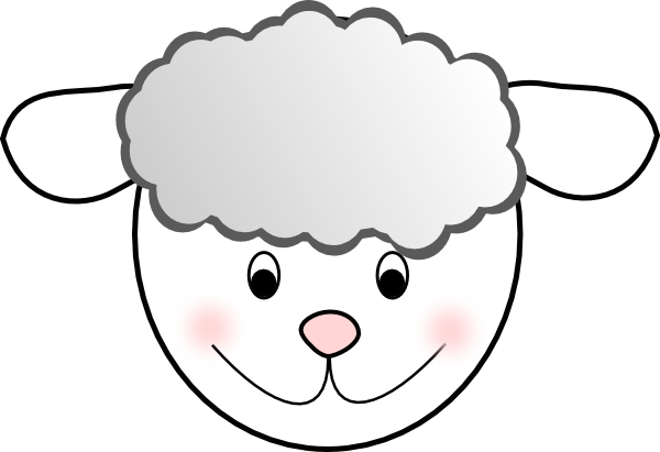 Smiling Good Sheep clip art - vector clip art online, royalty free ...