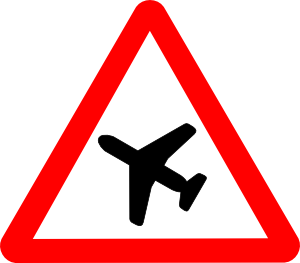 Airplane Road Sign clip art - vector clip art online, royalty free ...