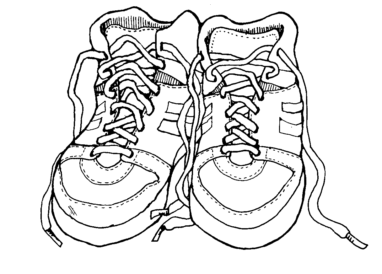 free black and white clip art shoes - photo #43
