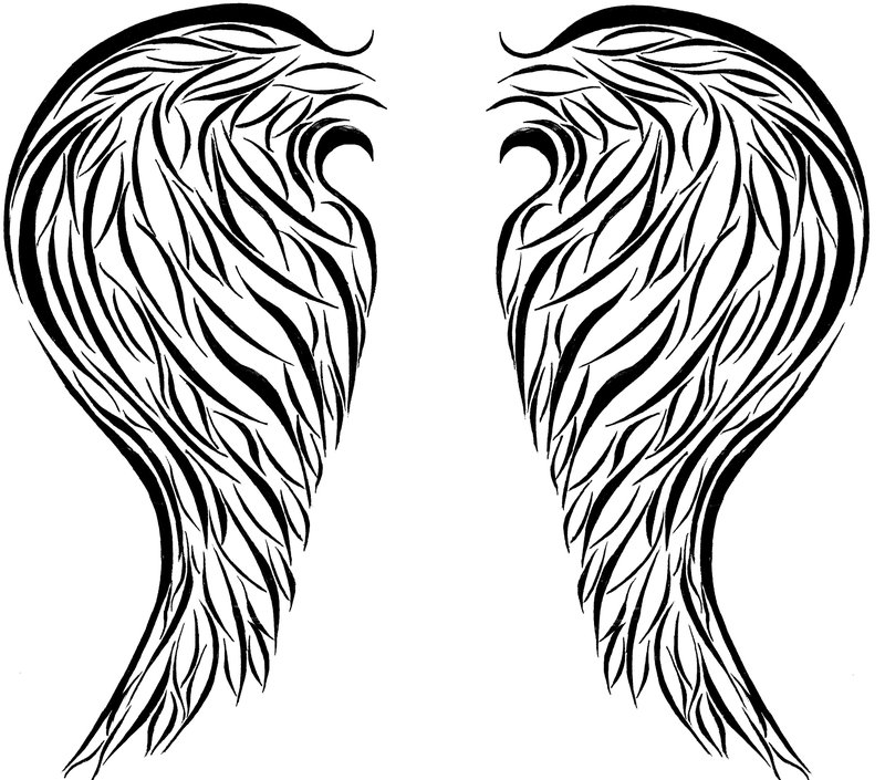 Simple Angel Wings Tattoo - ClipArt Best