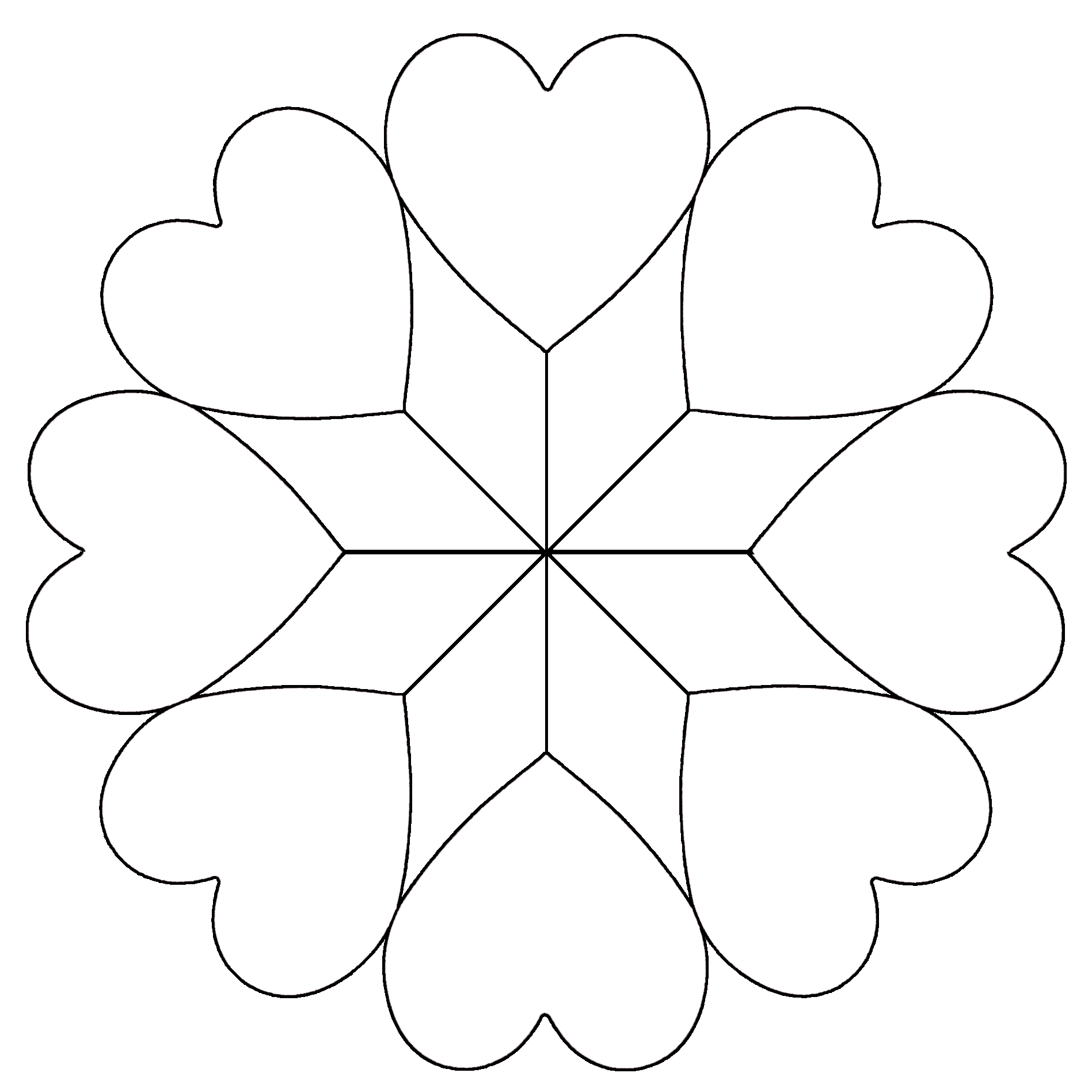 Heart Stencil Template Clipart - Free to use Clip Art Resource