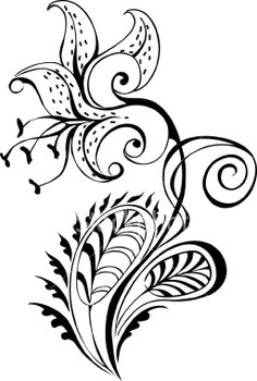 Lily Tribal Tattoos - ClipArt Best