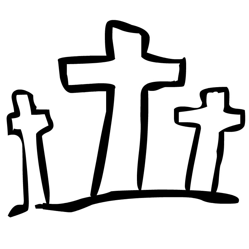 Cute cross clipart black and white