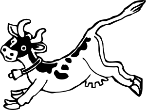 Jumping Cow Clip Art - vector clip art online ...
