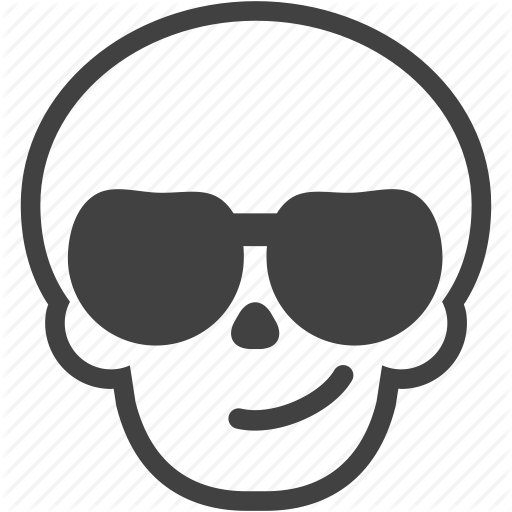 Cool, face, skull, smile, smirk, summer, sunglasses icon | Icon ...