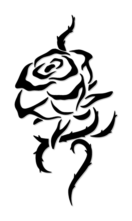 Rose Drawing Tribal - ClipArt Best