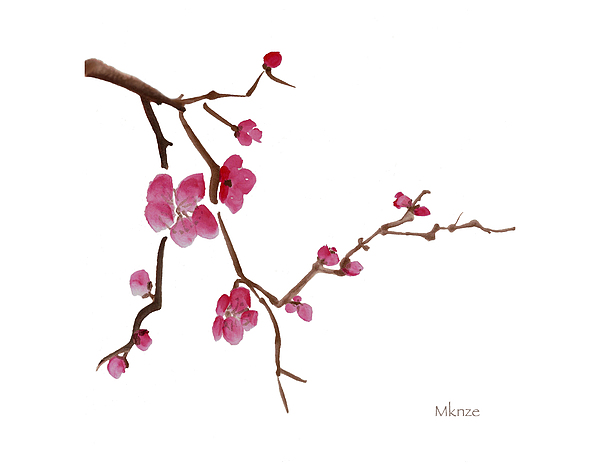 Cherry Blossoms 1a Painting by McKenzie Leopold