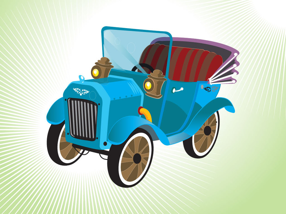Cartoon Classic Cars Clipart - Free to use Clip Art Resource