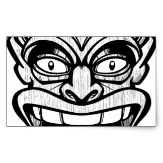 Tiki Mask Stickers | Zazzle