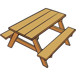 Free picnic table clipart