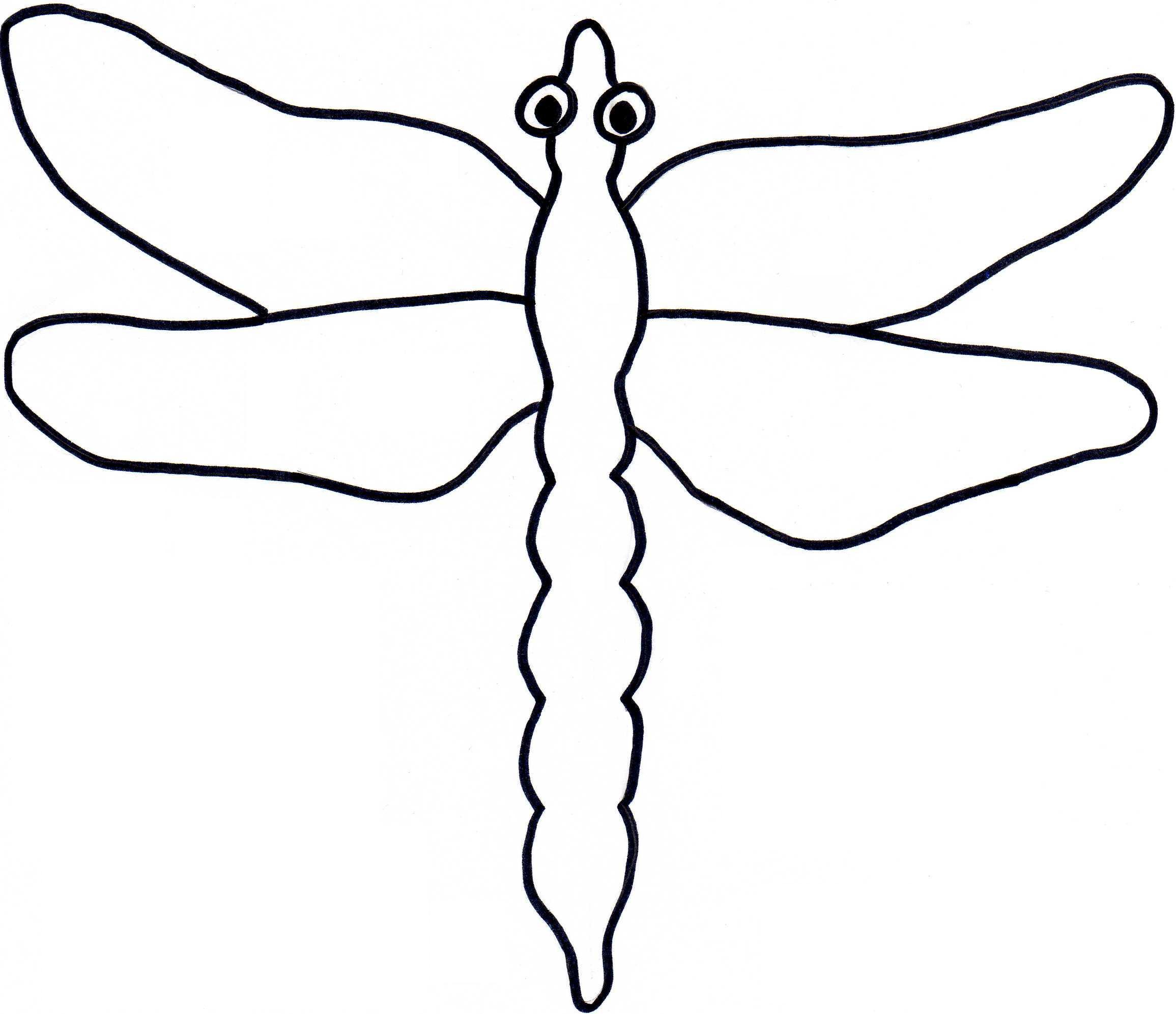 Dragonfly Outline - Clipartion.com