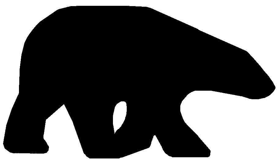 Standing Bear Silhouette - Free Clipart Images