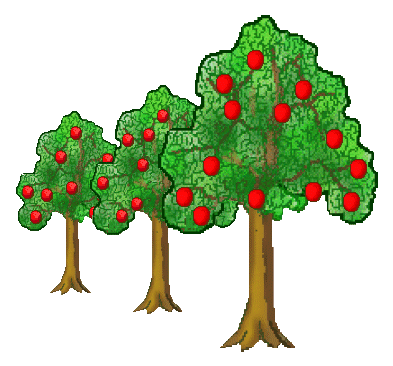 No apples on the tree clipart