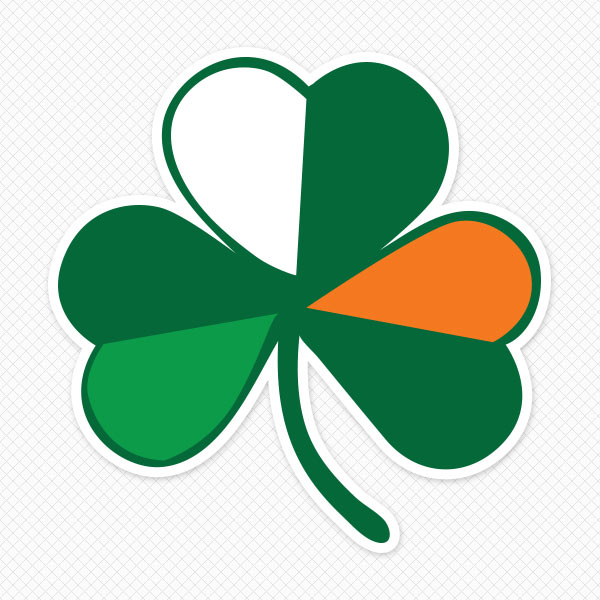 Irish Flag Shamrock Sticker | Sticker Genius