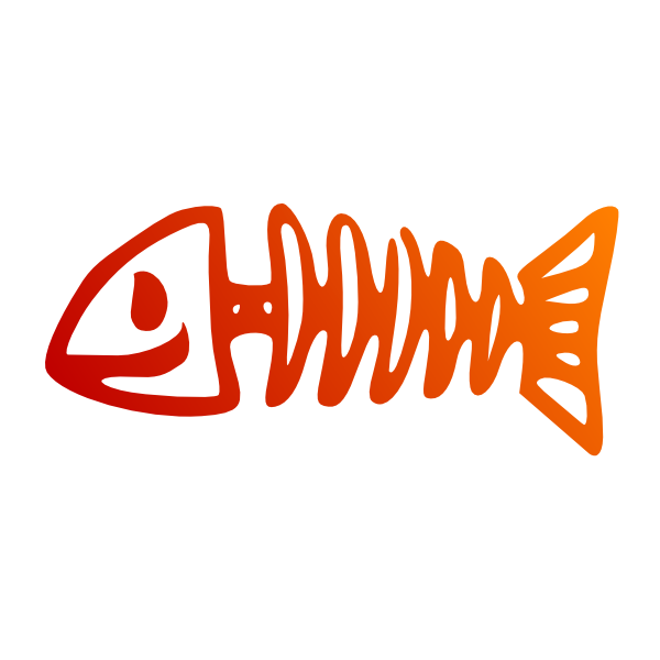 Happy Fish Bone Clip Art - vector clip art online ...