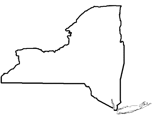 New york state map clipart